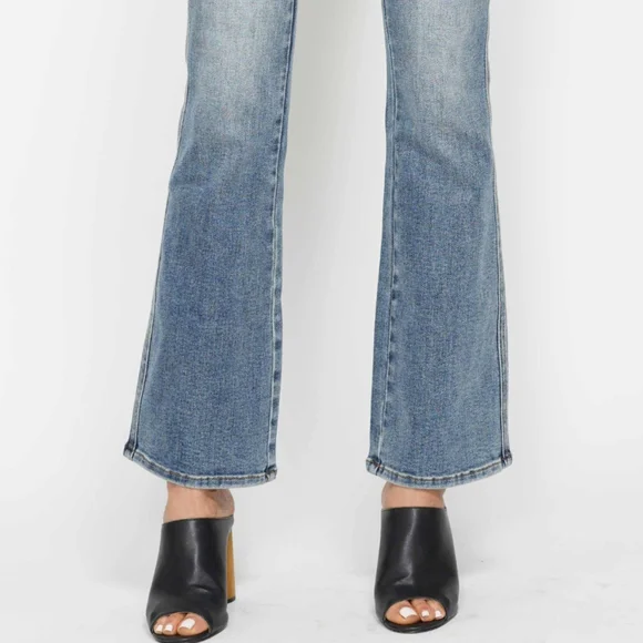 Judy Blue Tummy Control High-Rise Slim Bootcut Regular Inseam Jeans Denim Pants - Picture 11 of 16